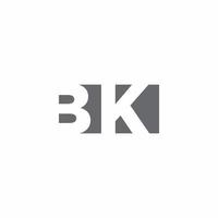 BK Logo monogram with negative space style design template vector