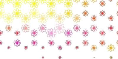 Light Pink, Yellow vector texture with wry lines.