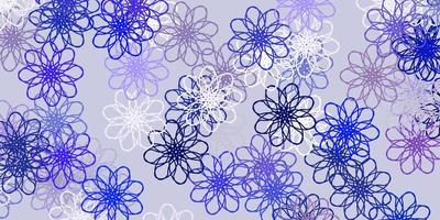 ilustraciones naturales vectoriales de color rosa claro, azul con flores. vector