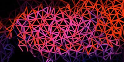 Dark pink, red vector polygonal background.