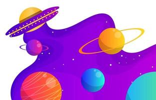 Space Ufo Background vector