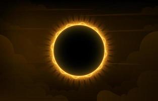 Space Solar Eclipse Background vector