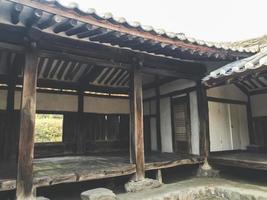 Old Asian house in a traditional village, South Korea photo