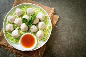 Boiled Fish Balls with Spicy Sauce photo