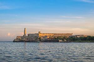 Morro Castle in Havana, Cuba at dusk photo