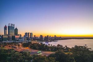 Skyline of Perth in Western Australia photo