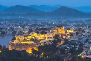 Vista de Udaipur en Rajasthan, India foto