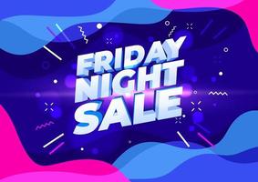 Friday night sale banner. Sale banner template design. vector