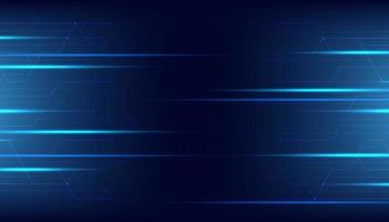 Abstract technology horizontal motion style concept. Digital technology connection on dark blue background. vector