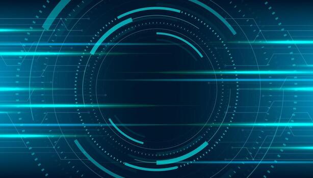 concepto de estilo de movimiento horizontal de tecnología abstracta. Fondo de conexión de tecnología digital. vector