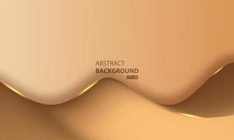 luxury gold smooth wave background vector