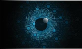 eye cyber circuit future technology concept background vector