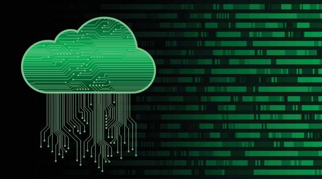 cloud computing circuit future technology concept background vector