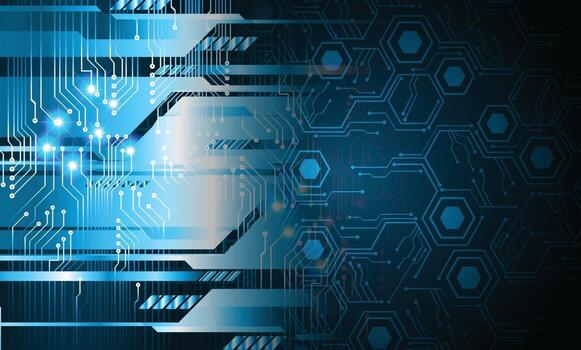 cyber circuit future technology concept background vector