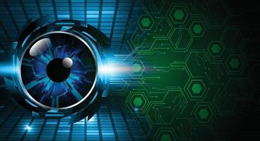 Blue eye cyber circuit future technology concept background vector