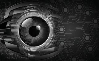 eye cyber circuit future technology concept background vector