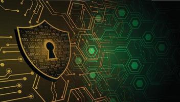 Closed Padlock on digital background, cyber security vector