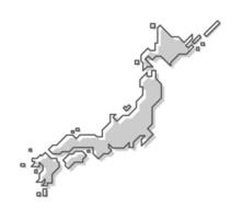 Japan map . Modern simple line style . Vector .