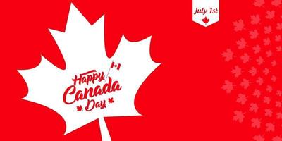 Happy Canada Day free vector banner design for website and social media