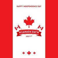 Happy Canada Day free vector illustration theme