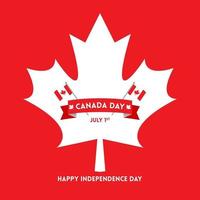 Happy Canada Day free vector illustration design.