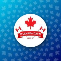 Happy Canada Day vector illustrations on a colorful background with maple leaf pattern design