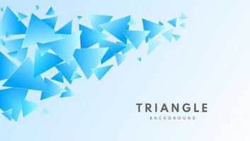 Abstract modern background with bright blue 3d triangular elements and copy space for your text. Vector illustration