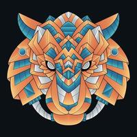 ilustración colorida del tigre vector