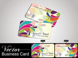 tarjeta de visita de diseño floral vector