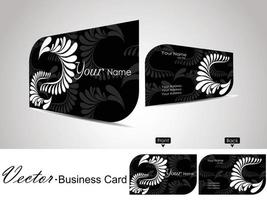tarjeta de visita de diseño floral vector