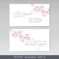 Floral vector creative business card