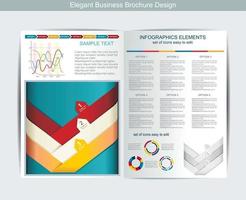 diseño de plantilla de folleto gráfico de información vector