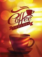 Coffee house brochure design vector