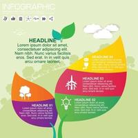 elemento de infografía vectorial con concepto de ecología vector