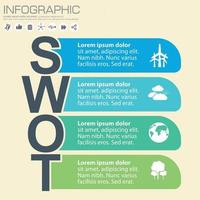 swot infograpgic element vector