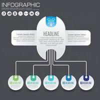 Corporate organization chart with people icons. Vector illustration.