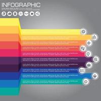 Plantilla de diseño de infografías de línea de tiempo con opciones, diagrama de proceso, ilustración vectorial eps10 vector