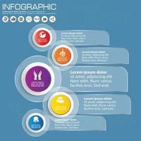 infographic steo with icon vector