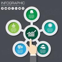 infographic chart with icon vector