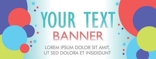 banner colorido o plantilla de anuncios vector