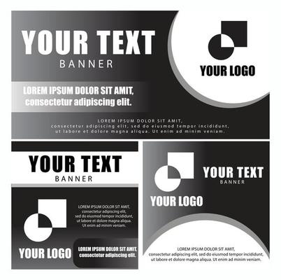 banner or ads template withblack color