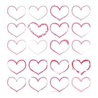 Heart vector icon set for graphic design