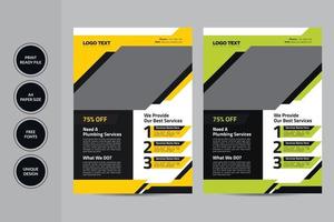 Modern Real Estate Flyer Design Template vector