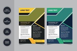 Modern Accounting Flyer Design Template vector