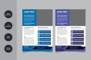 Modern Accounting Flyer Design Template vector