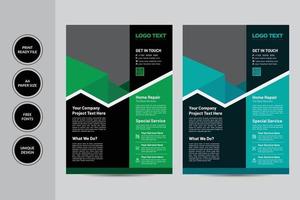 Modern Real Estate Flyer Design Template vector