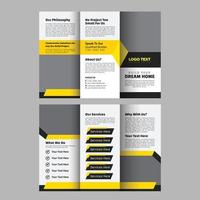 Best Construction Trifold Brochure Templates vector