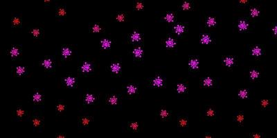 Dark pink vector texture with disease symbols.