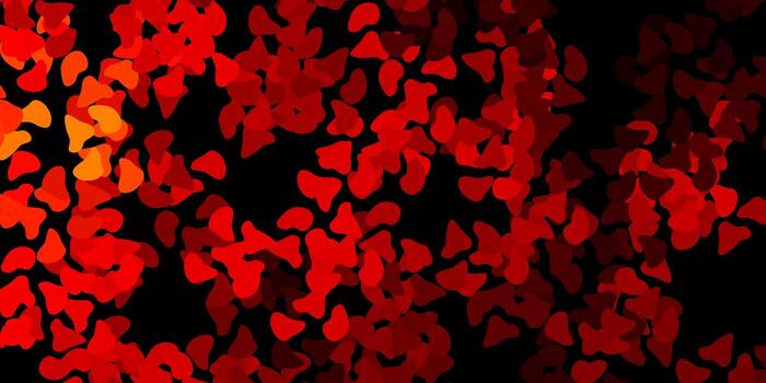 Dark orange vector background with random forms.