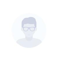 student, nerd guy avatar, vector icon